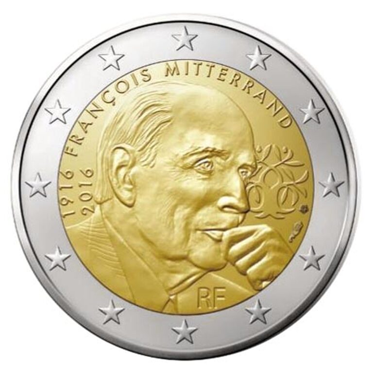 Frankrijk Euro Mitterrand Unc Kingofcoins Nl