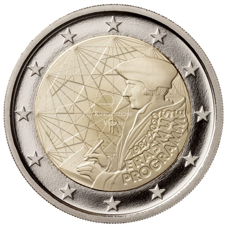 Italië 2 Euro Erasmus 2022 B.U. In Coincard – Kingofcoins.nl